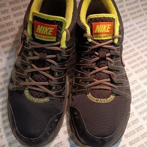 NIKE FLEX TRAIL 2 RUNNING SHOES, MEN'S SIZE 10, GRAY/ORANGE,